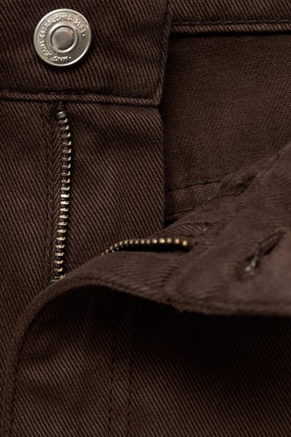 Jean barrel taille normale - Marron