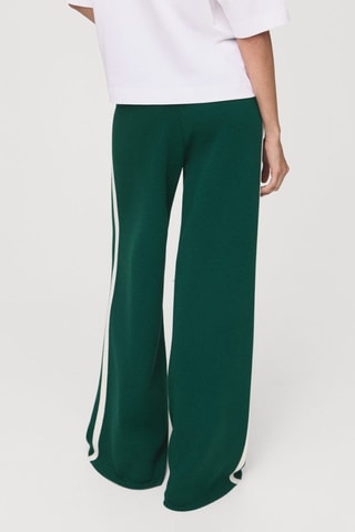 Pantalon droit maille fine - Vert foncé