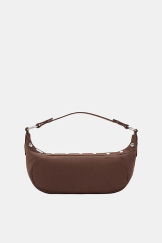 Sac porté épaule clouté - Marron