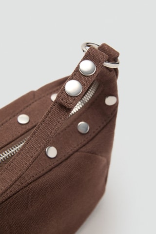 Sac porté épaule clouté - Marron