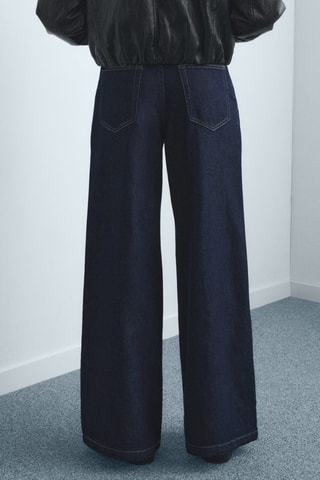 Jeans anchos pinzas - Azul marino