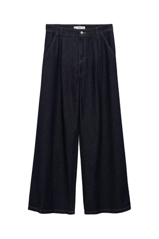 Jeans anchos pinzas - Azul marino