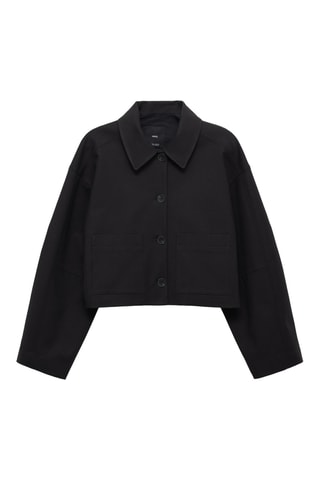 Veste crop poches - Noir