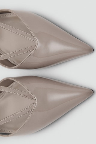 Chaussures talon kitten à brides - Marron clair