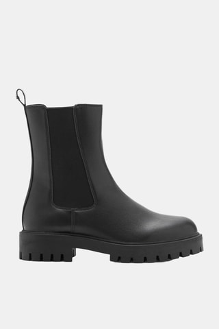 Bottines empiècements élastiques - Noir