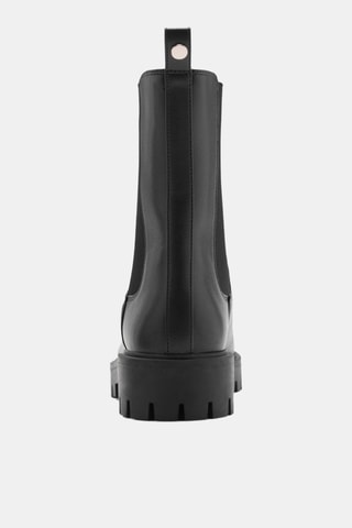 Bottines empiècements élastiques - Noir