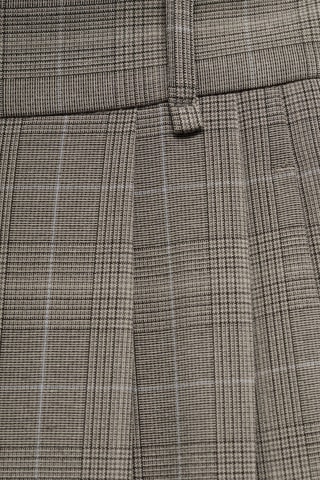 Pantalon de costume wide leg à carreaux - Marron