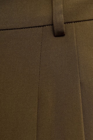 Pantalon wide leg à pinces taille normale - Kaki