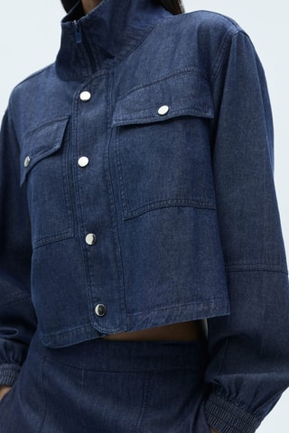 Veste jean poches - Bleu