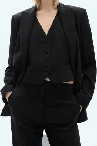 Chaleco traje botones - Negro