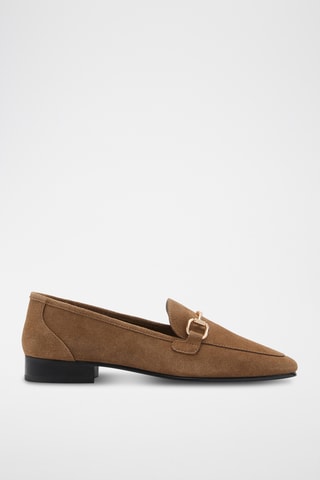 Mocassins en daim à boucle - Marron