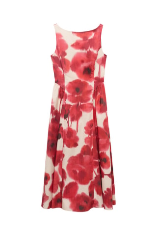 Robe évasée avec imprimé à fleurs - Écru