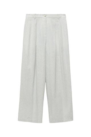 Pantalon de costume droit lin mélangé - Écru