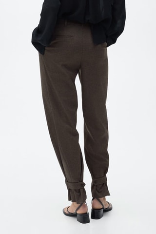 Pantalon wideleg - Marron