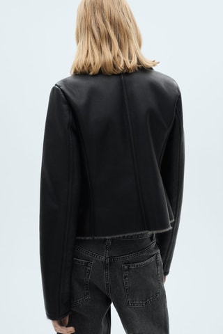 Veste double face simili - Noir