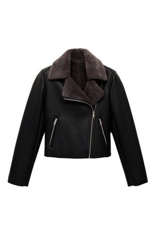 Veste double face simili - Noir