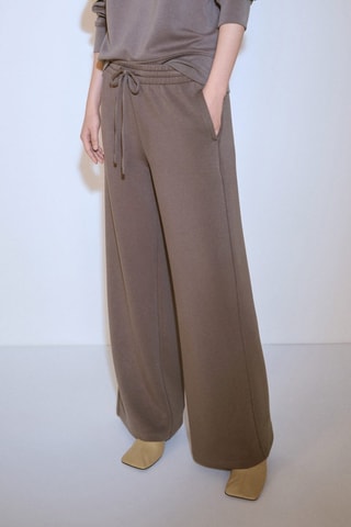 Jogging Lyocell taille élastique - Marron