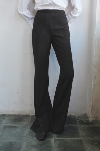 Pantalon de costume fines rayures - Gris foncé
