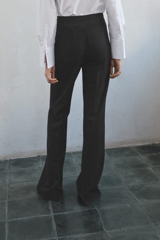 Pantalon de costume fines rayures - Gris foncé