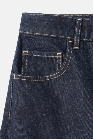 Jean barrel taille normale rinse wash - Bleu