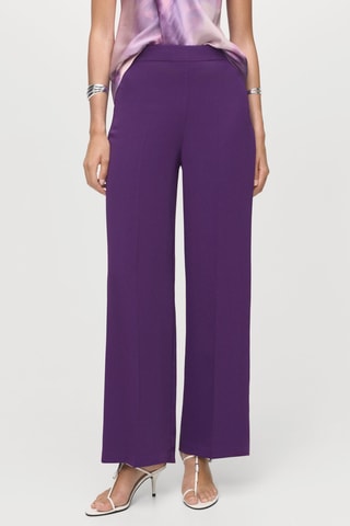 Pantalon droit taille haute - Violet