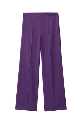 Pantalon droit taille haute - Violet