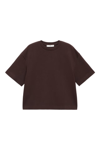 T-shirt en coton oversize - Marron