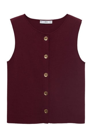 Gilet maille fine - Rouge