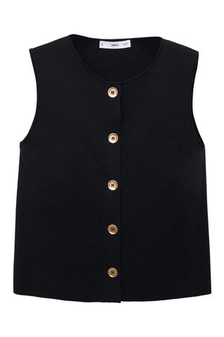 Gilet maille fine - Noir