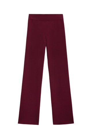 Pantalon maille taille élastique - Rouge