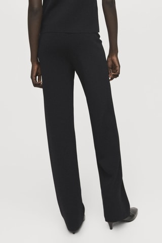 Pantalon maille taille élastique - Noir