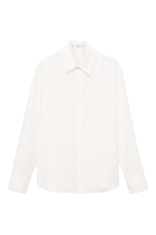 Chemise Lyocell boutons dissimulés - Écru