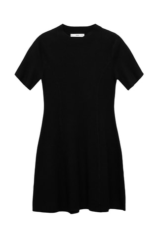 Robe maille fine évasée - Noir