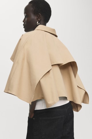 Trench court style cape - Marron