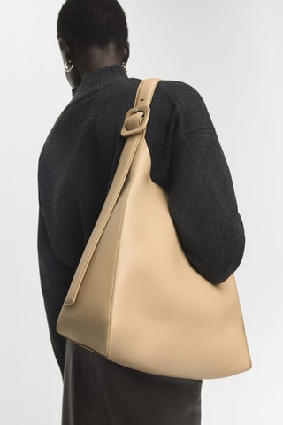 Sac seau cuir synthétique - Beige