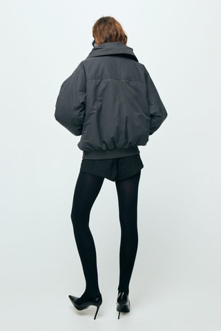 Veste bomber col cheminée - Gris