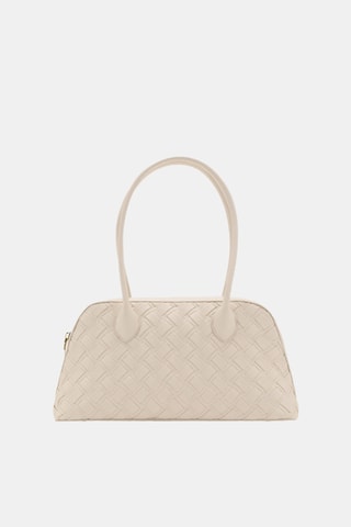 Sac bowling tressé - Écru