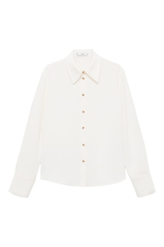 Chemise boutons bijoux - Écru