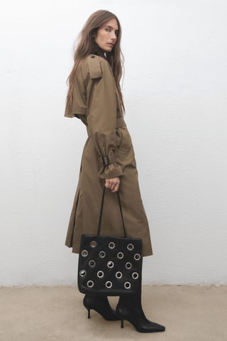 Sac porté épaule à œillets - Noir