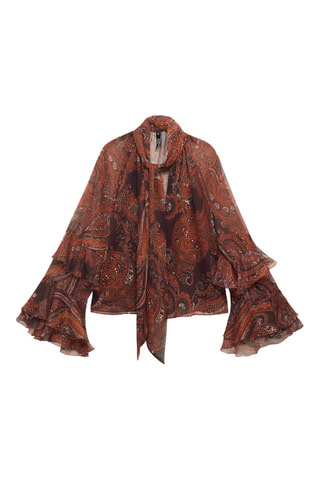 Blouse en imprimé paisley - Rouge