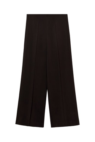 Pantalón recto traje - Marrón
