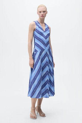 Robe évasée rayures - Bleu