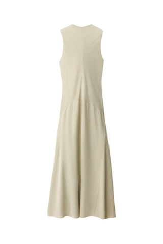 Robe satinée avec ouverture dans le dos - Vert clair