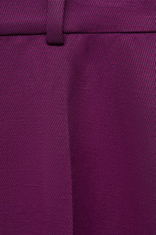 Pantalon de costume droit lin mélangé - Fuchsia