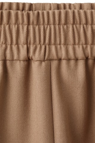 Pantalón 100 % lana cintura elástica - Marrón