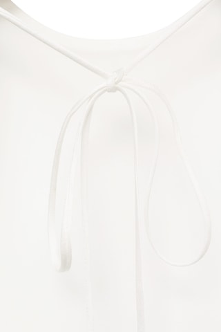 Top satiné asymétrique - Blanc