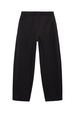 Pantalón algodón cintura elástica - Negro