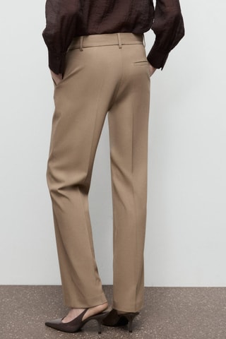 Pantalon droit taille normale - Marron