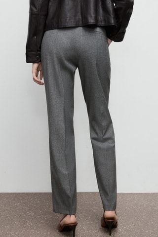 Pantalon droit taille normale - Gris