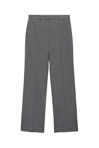 Pantalon droit taille normale - Gris